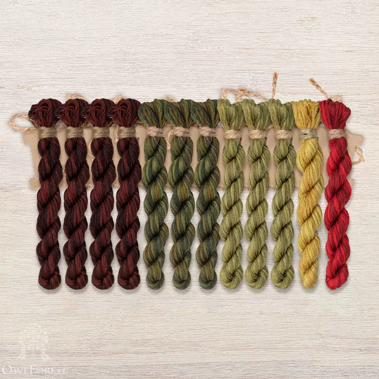 Набор ниток OwlForest для схемы «Лес преображенный» (DMC)