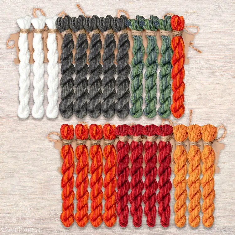 Набор ниток OwlForest для схемы «Два дракона» (ПНК им. Кирова)