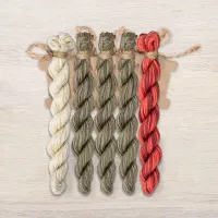 Набор ниток OwlForest для схемы «Алиса в Стране Чудес» (ПНК) трехцветный вариант