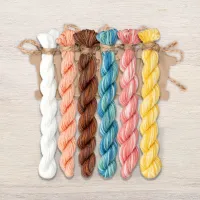 Набор ниток OwlForest для схемы «Счастливое детство. Метрика для девочки» (ПНК)