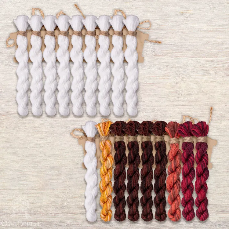 Набор ниток OwlForest для схемы «Зимние сюжеты» (DMC)