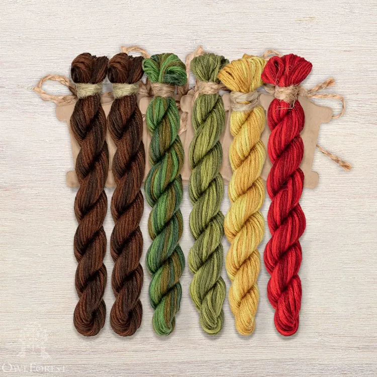 Набор ниток OwlForest для схемы «Лес преображенный» (ПНК)