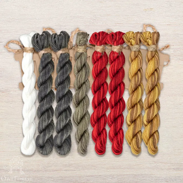 Набор ниток OwlForest для схемы «Чаепитие в Каркарполье» (ПНК им. Кирова)