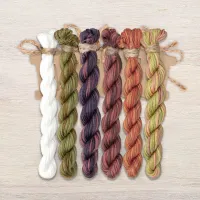 Набор ниток OwlForest для схемы «Осенние побегушки» (ПНК)