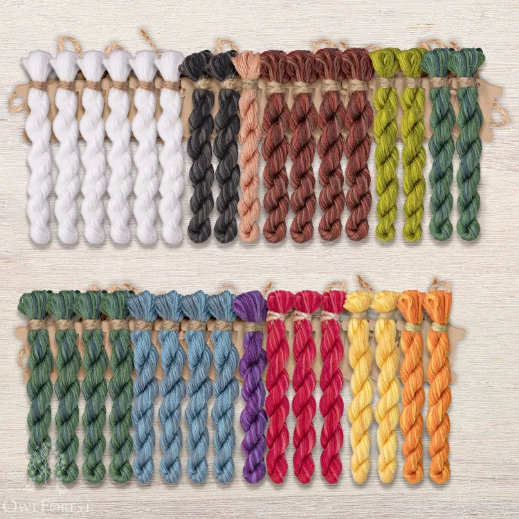 Набор ниток OwlForest для схемы «Двенадцать месяцев» без рамки (DMC)