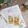 Комплект из 2 книжных закладок «Цветы и зайки»