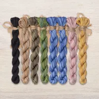 Набор ниток OwlForest для схемы «Весенне-совиный алфавит» (DMC)