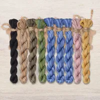 Набор ниток OwlForest для схемы «Весенне-совиный алфавит» (DMC)