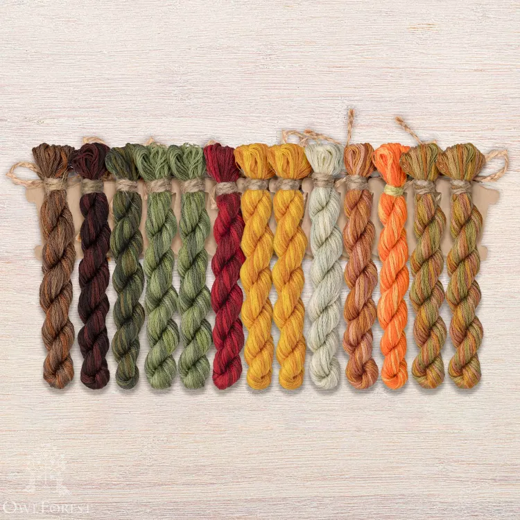 Набор ниток OwlForest для схемы «Золотая осень» (DMC)