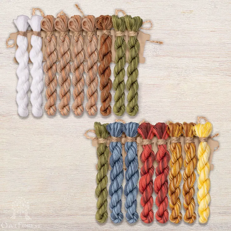 Набор ниток OwlForest для схемы «Чайный семплер» (DMC)