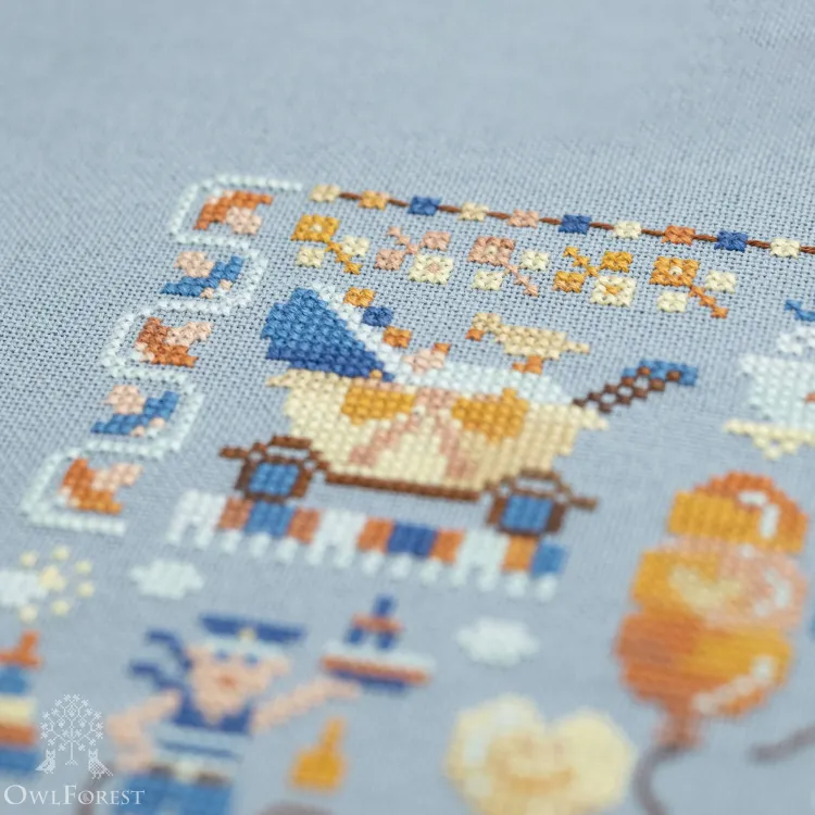 Схема для вышивания «Счастливое детство. Метрика для мальчика»