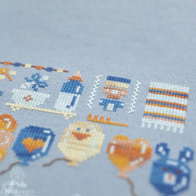 Схема для вышивания «Счастливое детство. Метрика для мальчика»