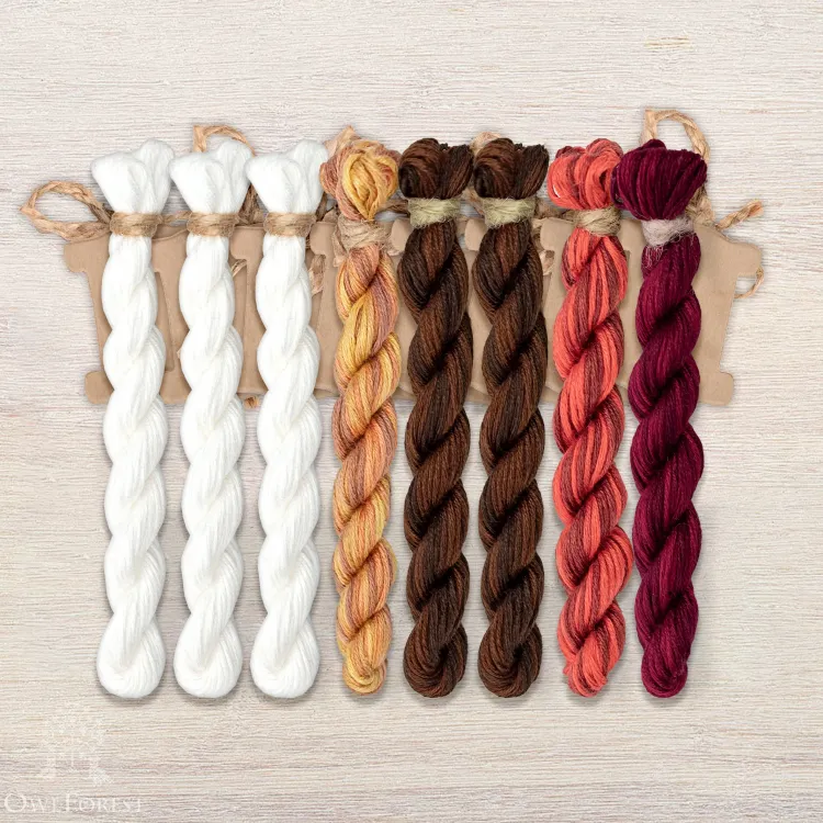 Набор ниток OwlForest для схемы «Зимние сюжеты» (ПНК)