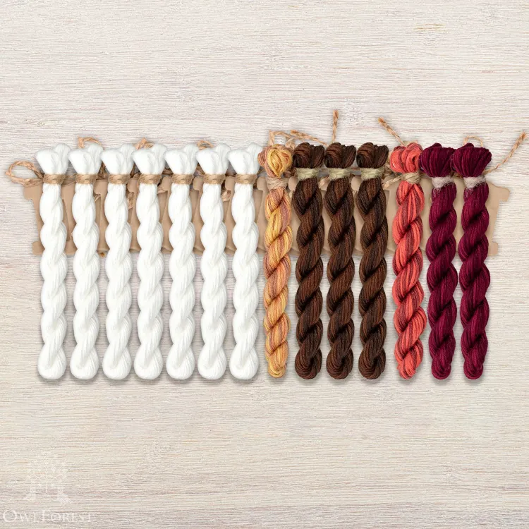 Набор ниток OwlForest для схемы «Зимние сюжеты» (ПНК)