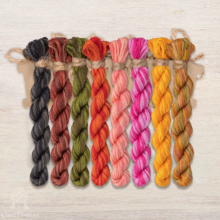 Набор ниток OwlForest для схемы «Шиповниковое лето» (DMC)