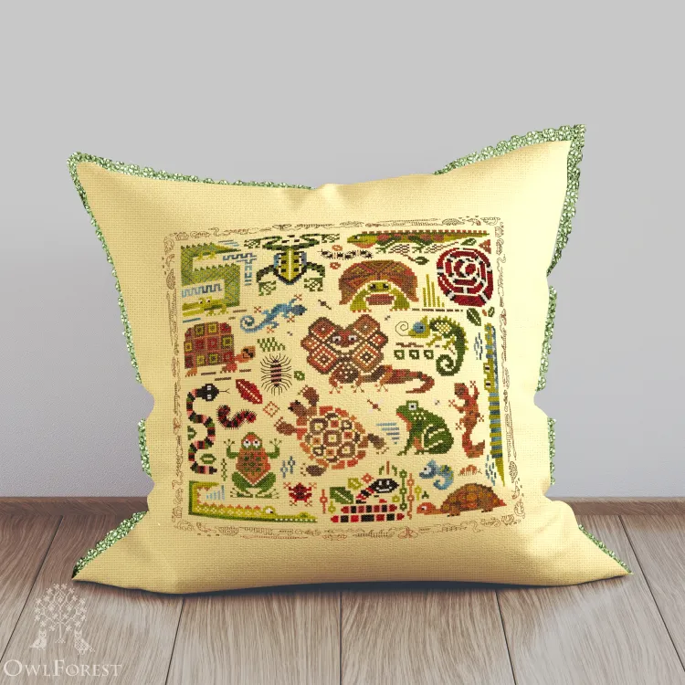 Схема для вышивания «Ленивые рептилии» 