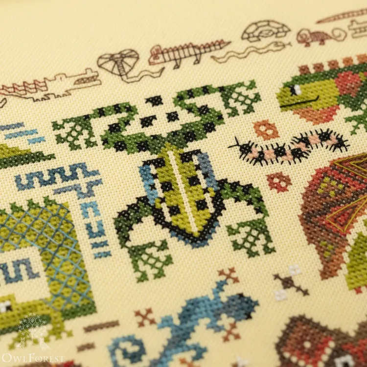 Схема для вышивания «Ленивые рептилии» 