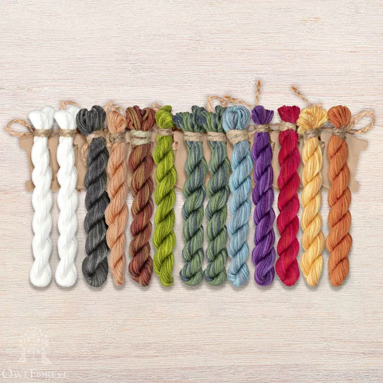 Набор ниток OwlForest для схемы «Двенадцать месяцев» без рамки (ПНК)