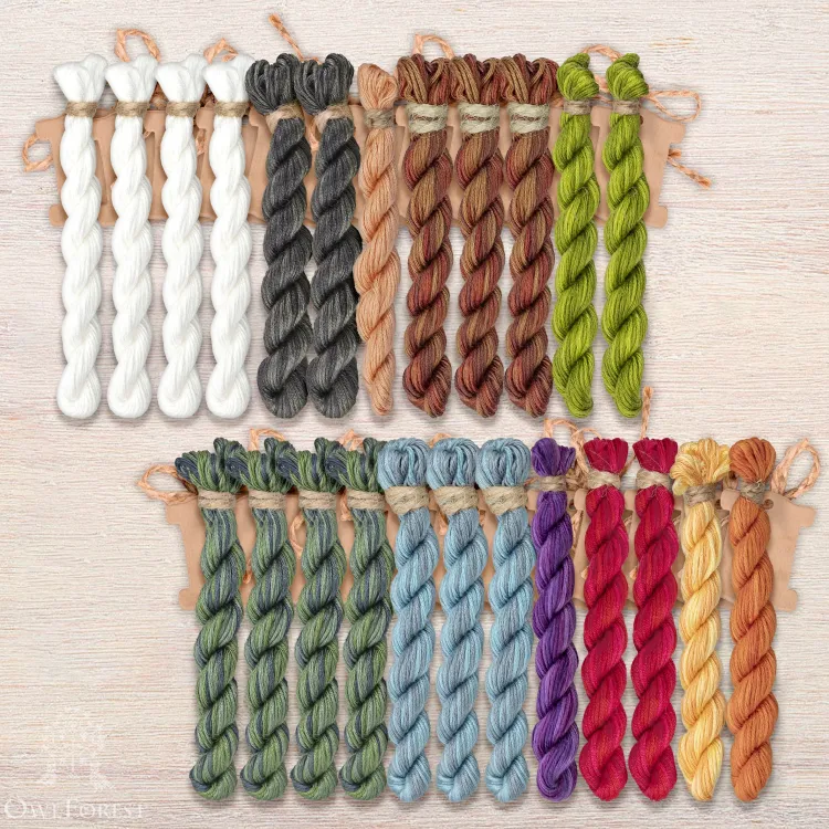 Набор ниток OwlForest для схемы «Двенадцать месяцев» без рамки (ПНК)