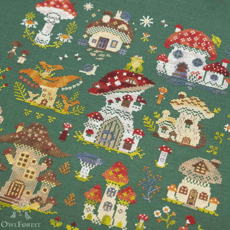 Набор для вышивания «Грибные домики»