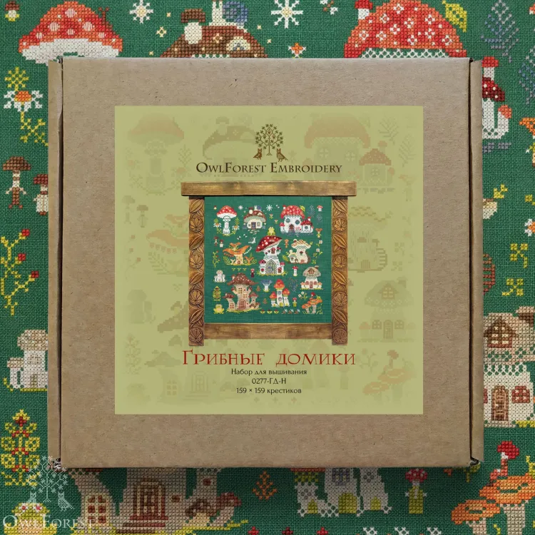Набор для вышивания «Грибные домики»