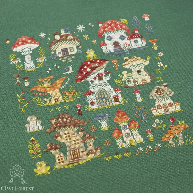 Набор для вышивания «Грибные домики»