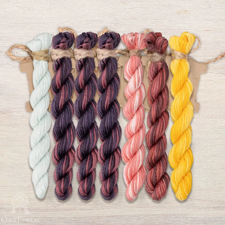 Набор ниток OwlForest для схемы «Кошачий концерт» (ПНК им. Кирова)