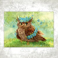 Открытка «Весенняя сова»