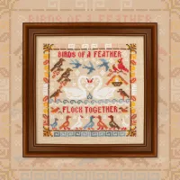 Схема для вышивания  «Пословицы. Birds of Feather»