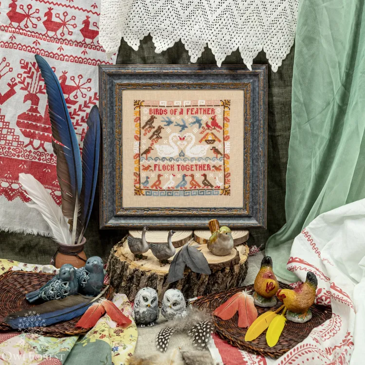 Схема для вышивания  «Пословицы. Birds of Feather»