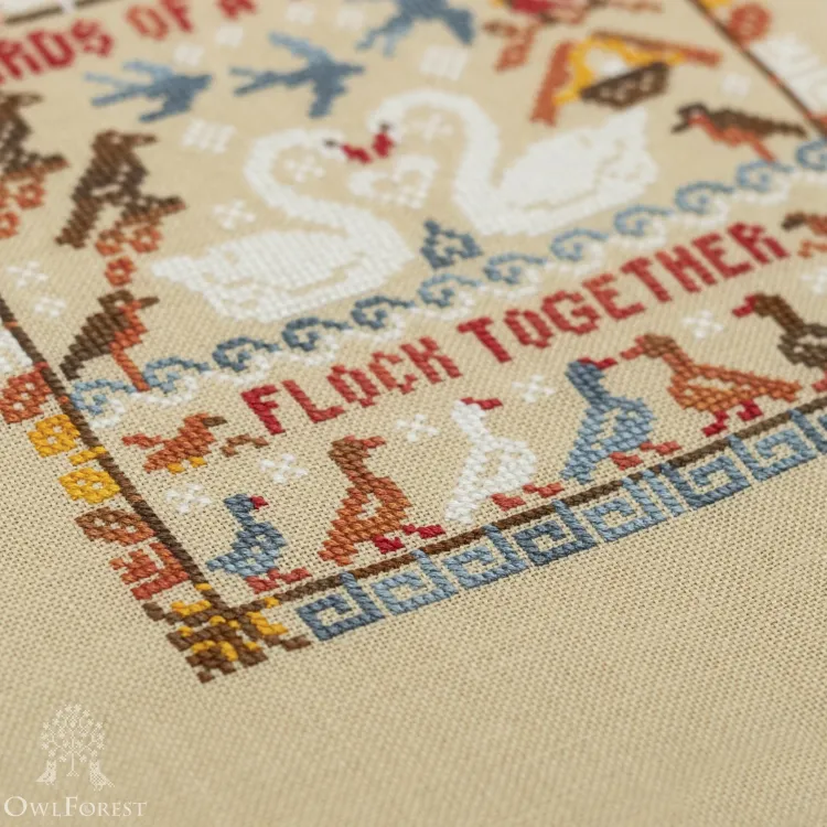 Схема для вышивания  «Пословицы. Birds of Feather»