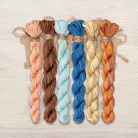 Набор ниток OwlForest для схемы «Счастливое детство. Метрика для мальчика» (DMC)