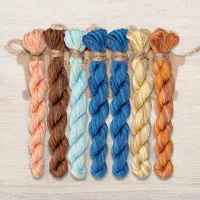 Набор ниток OwlForest для схемы «Счастливое детство. Метрика для мальчика» (DMC)