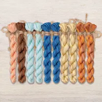 Набор ниток OwlForest для схемы «Счастливое детство. Метрика для мальчика» (DMC)