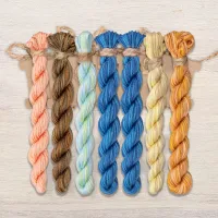 Набор ниток OwlForest для схемы «Счастливое детство. Метрика для мальчика» (ПНК)