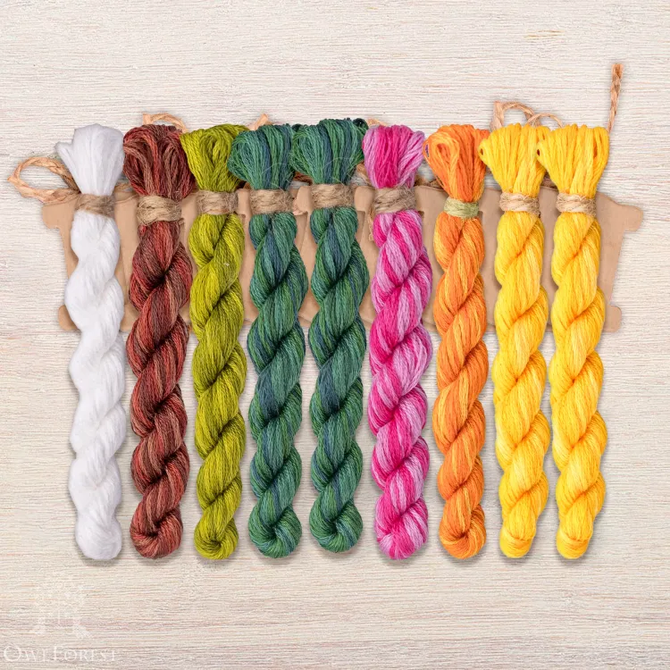 Набор ниток OwlForest для схемы «Лилии» (DMC)