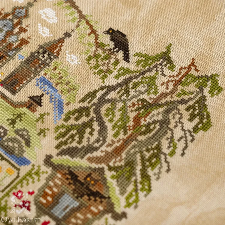 Схема для вышивания «Деревянная крепость»