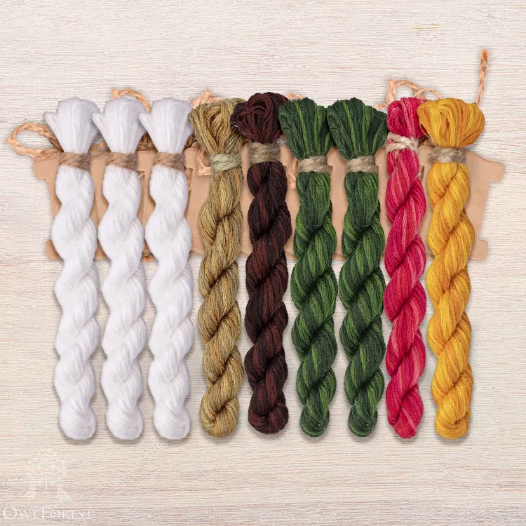 Набор ниток OwlForest для схемы «Преддверие Нового года» (DMC)