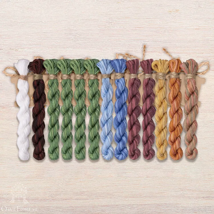 Набор ниток OwlForest для схемы «Парковый ансамбль» (DMC)