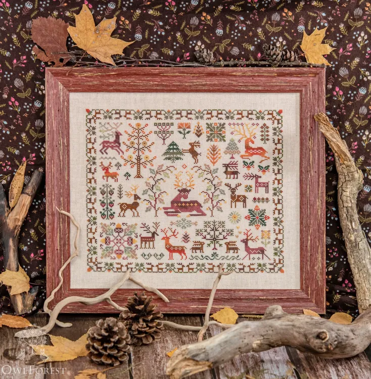 Схема для вышивания «Олений лес»