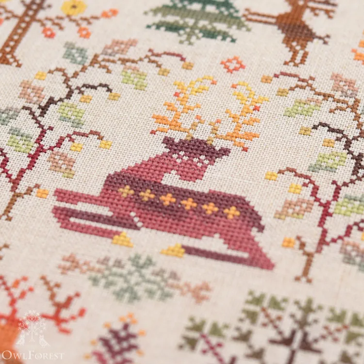 Схема для вышивания «Олений лес»