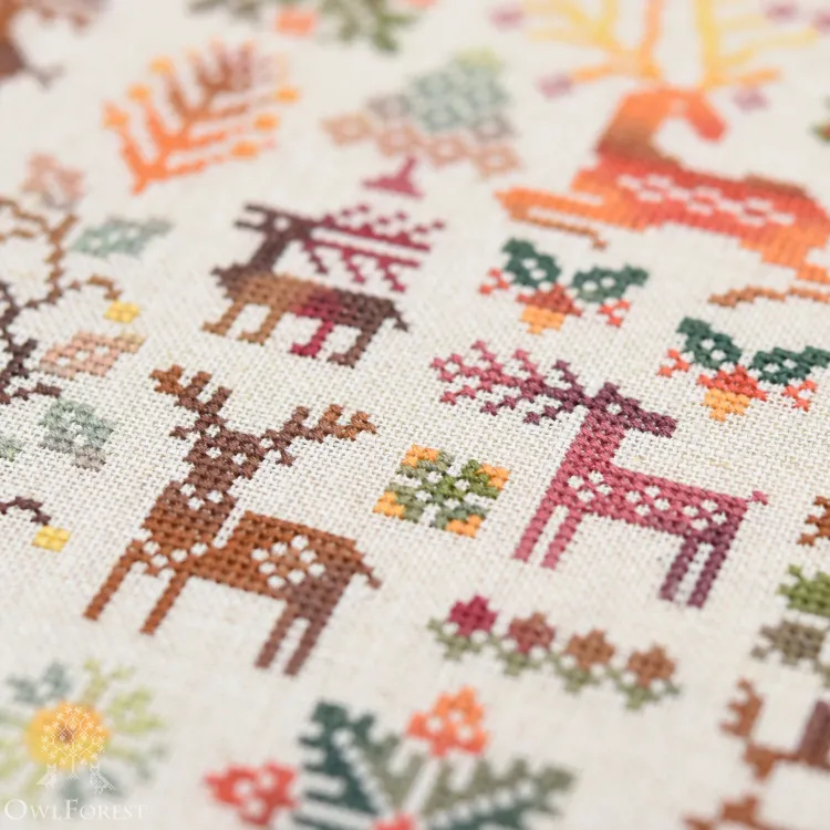 Схема для вышивания «Олений лес»