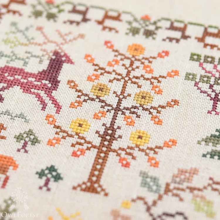 Схема для вышивания «Олений лес»