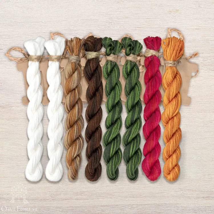 Набор ниток OwlForest для схемы «Преддверие Нового года» (ПНК)