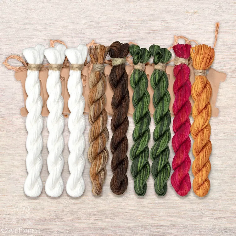 Набор ниток OwlForest для схемы «Преддверие Нового года» (ПНК)