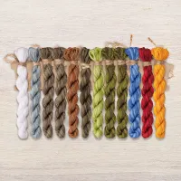 Набор ниток OwlForest для схемы «Деревянная крепость» (DMC)