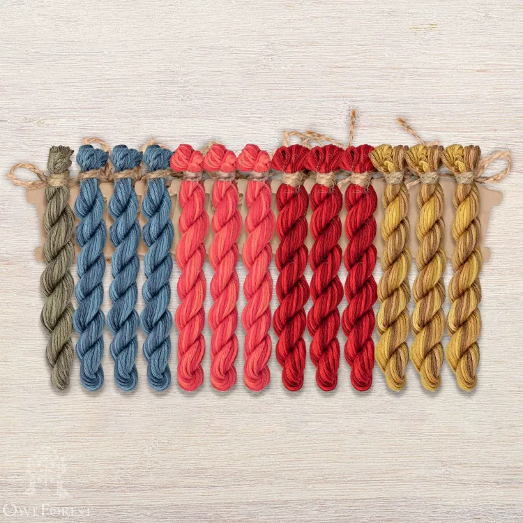 Набор ниток OwlForest для схемы «Русские мотивы» (ПНК Кирова)