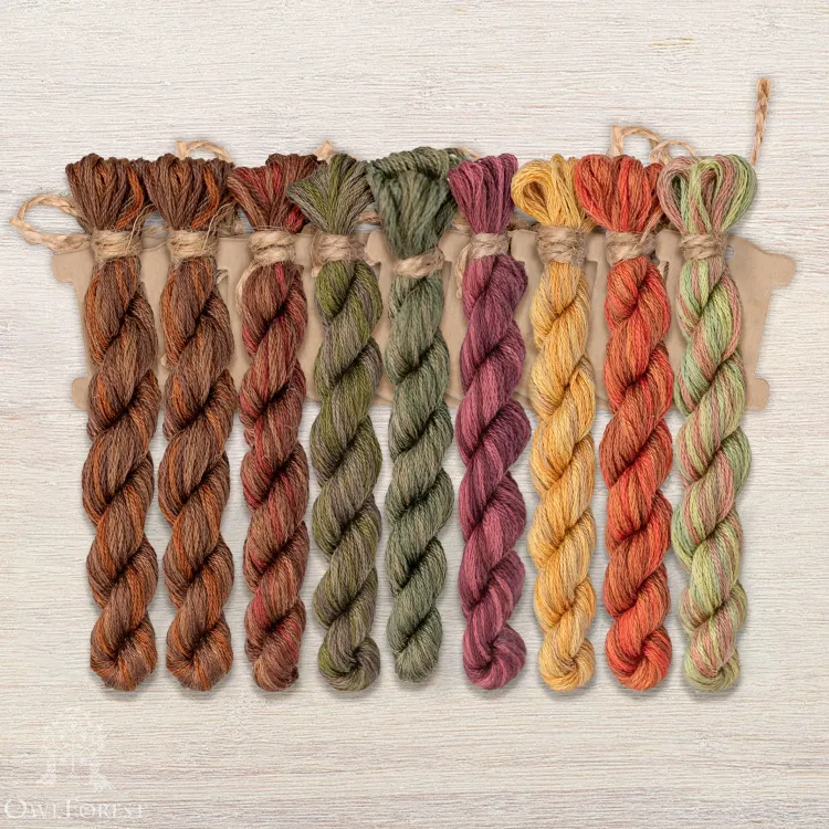 Набор ниток OwlForest для схемы «Олений лес» (DMC)