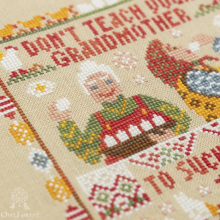 Схема для вышивания  «Пословицы. Grandma and Eggs»