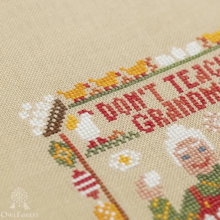 Схема для вышивания  «Пословицы. Grandma and Eggs»